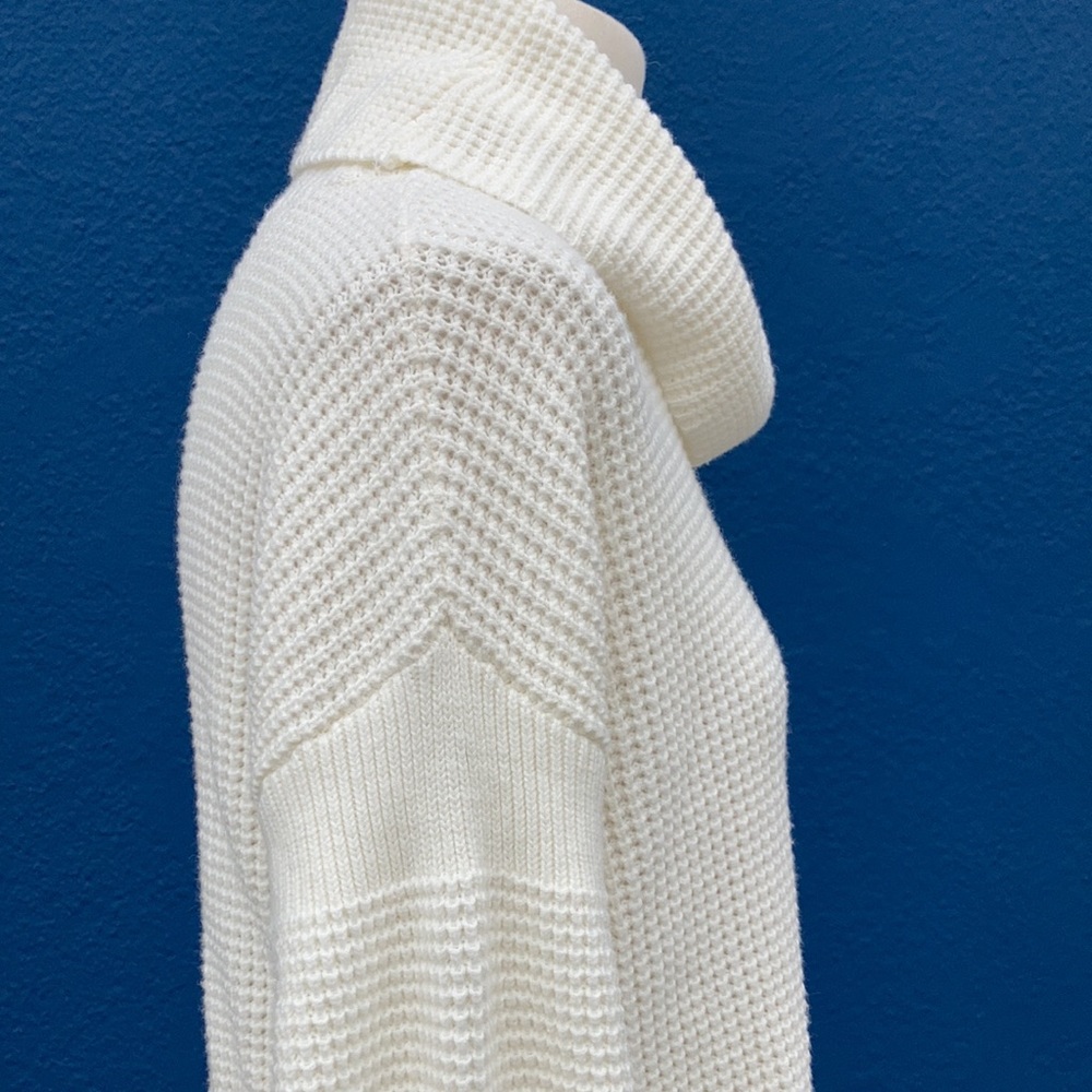 Splendid Waffle Cowl Neck Pullover Bell Sleeve - Picture 5 of 12